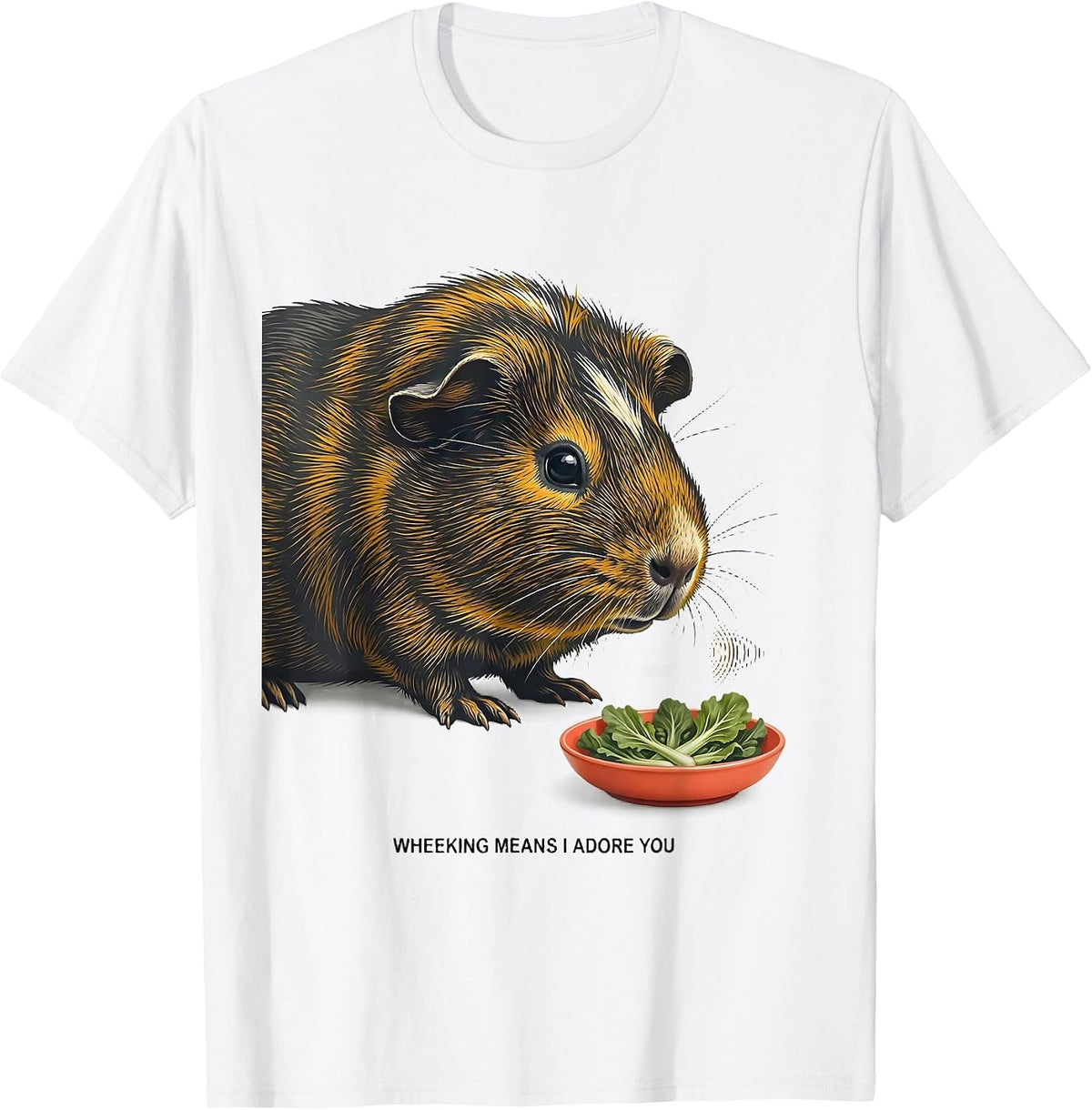 Men's Wheeking Means I Adore You Funny Guinea Pig Lover Cavy Owner T-Shirt - White