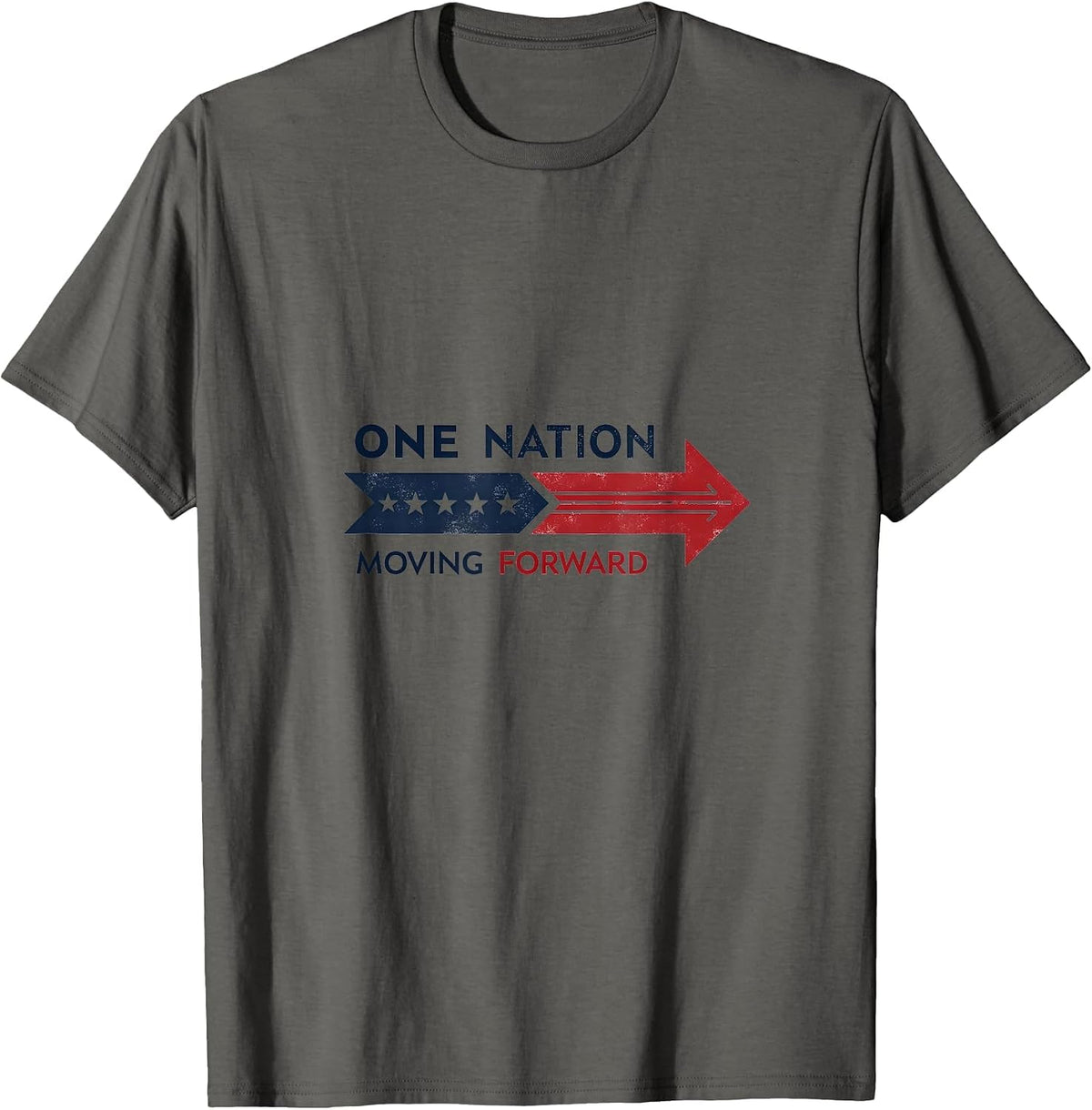 One Nation Moving Forward Inauguration Design T-Shirt - Asphalt Grey