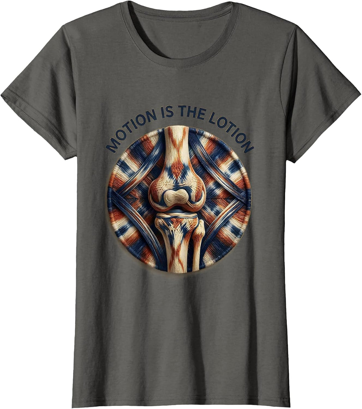 Women's Motion Is The Lotion Physical Therapy Design T-Shirt - Asphalt Grey
