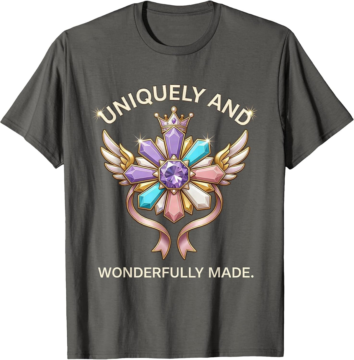 Uniquely and Wonderfully Made Autism Awareness T-Shirt - Asphalt Grey
