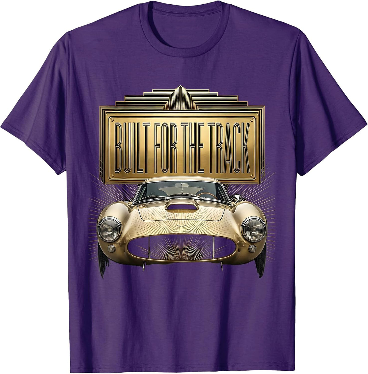 Built for the Track Racing Graphic Design T-Shirt - Purple