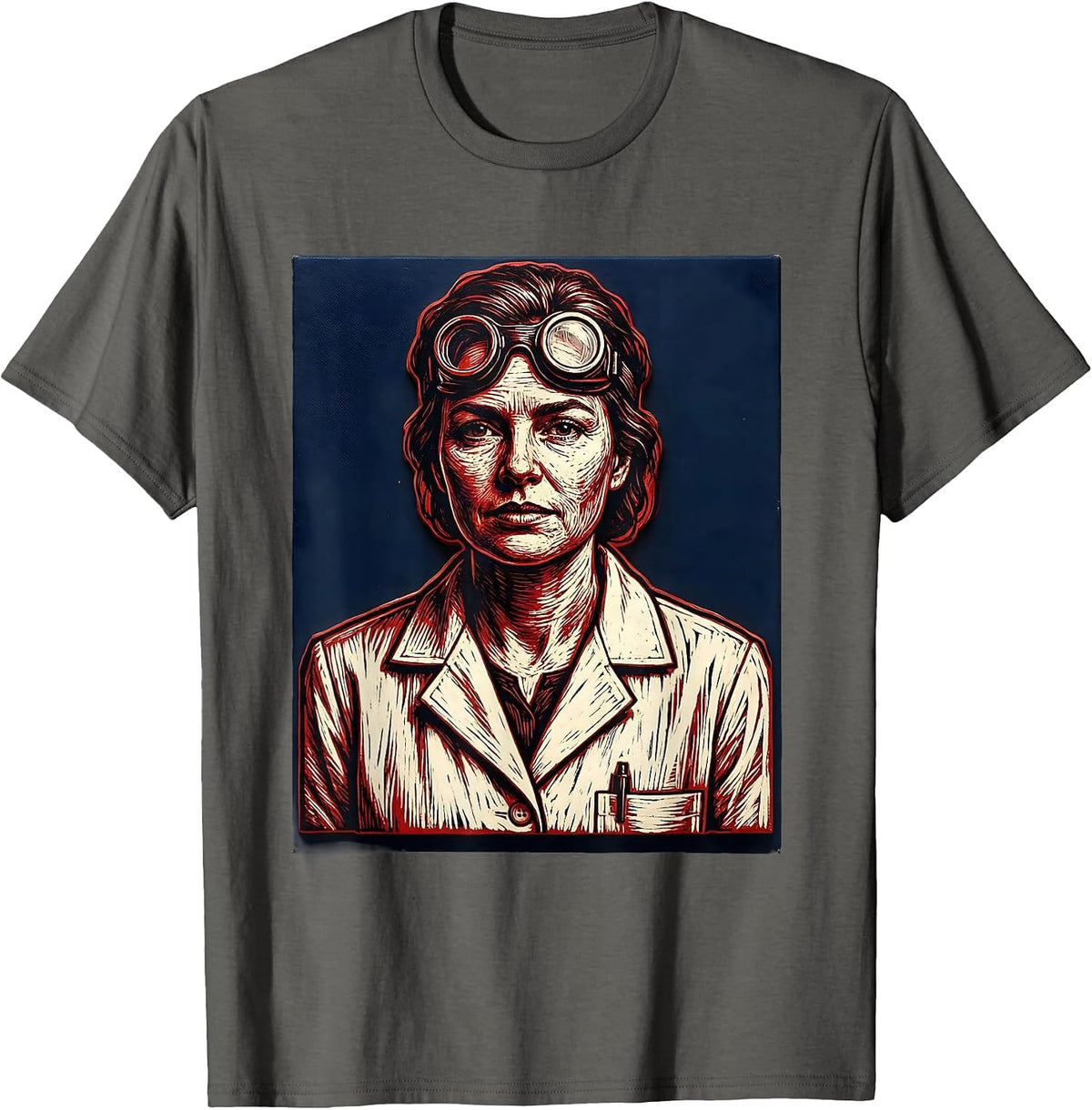 Labor Day Lab Coat Scientist Illustration T-Shirt, Men, Asphalt Grey, X-Large - As Pictured