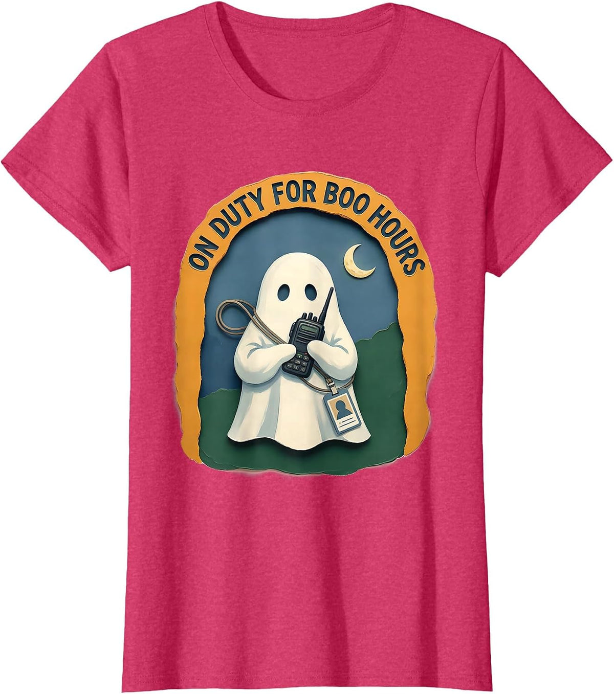 Women's On Duty For Boo Hours Storybook Ghost SPED Paraprofessional T-Shirt - Red Heather