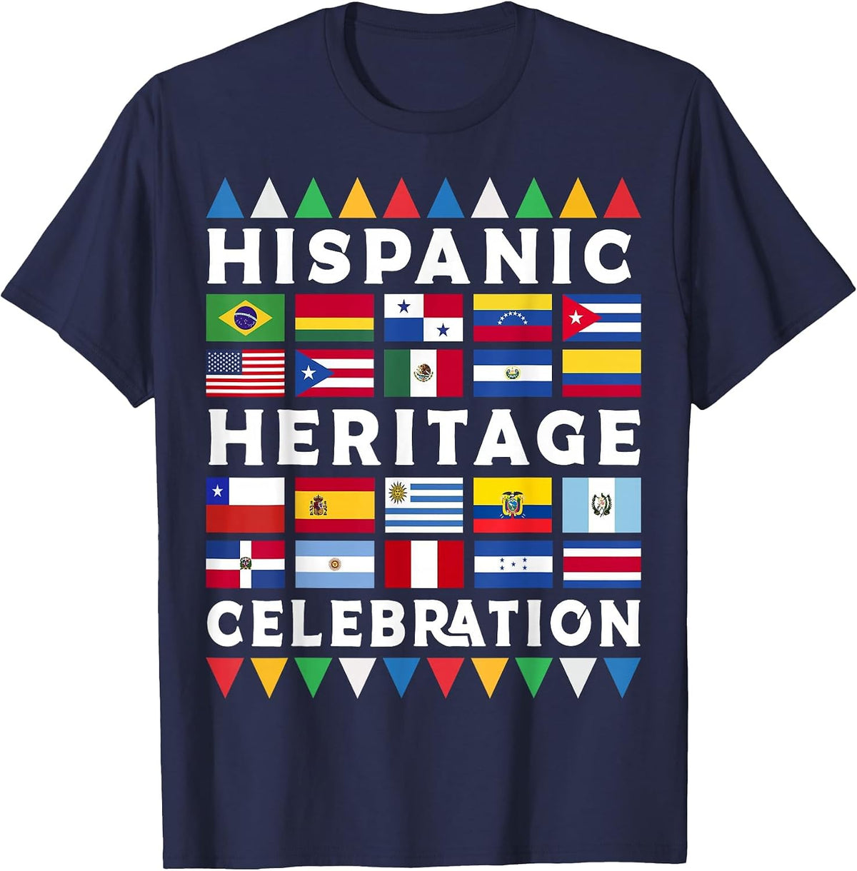 National Hispanic Heritage Month Latina Countries T-Shirt - Navy Blue