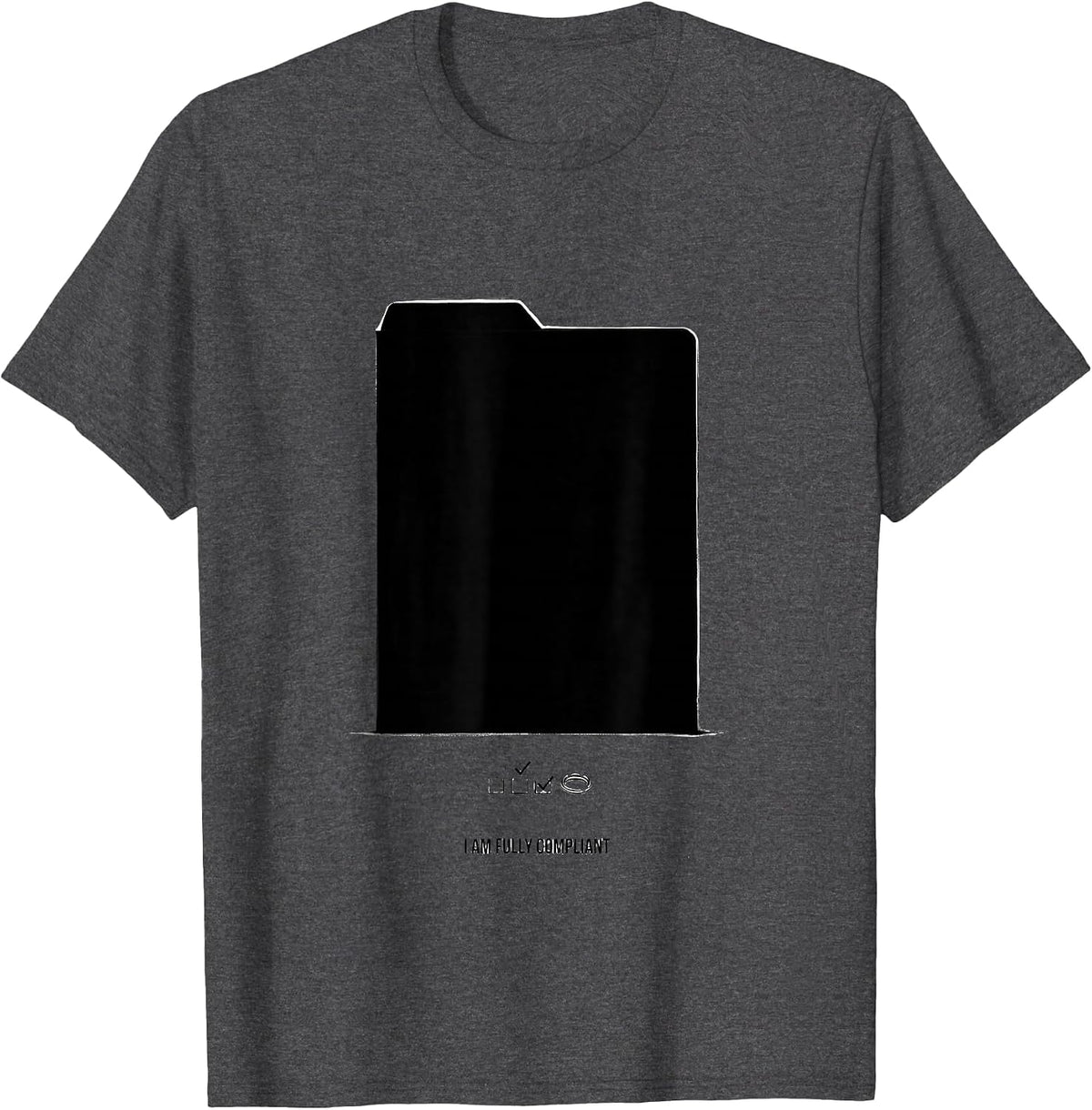 Men's I Am Fully Compliant Funny Special Education Teacher SPED T-Shirt - Dark Heather Grey