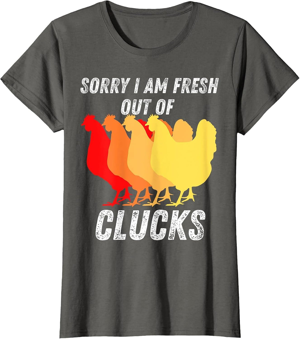 I Dont Give a Cluck Shirt for Chicken Lover Funny Chicken T-Shirt - Asphalt Grey