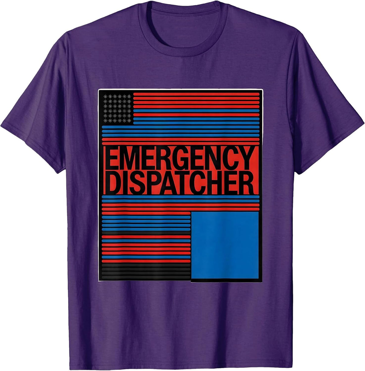 Emergency Dispatcher Bauhaus Modernist First Responder T-Shirt - Purple