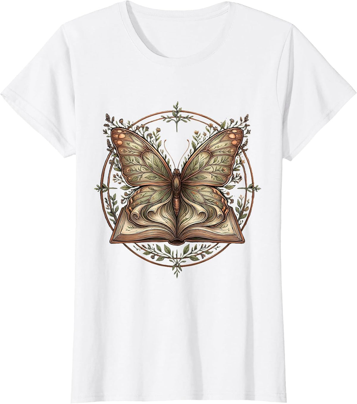 Special Education Open Book Butterfly Wings Design T-Shirt - White