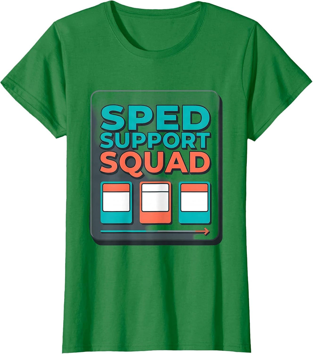 Women's SPED Support Squad Special Education Teacher Aide Staff T-Shirt - Kelly Green