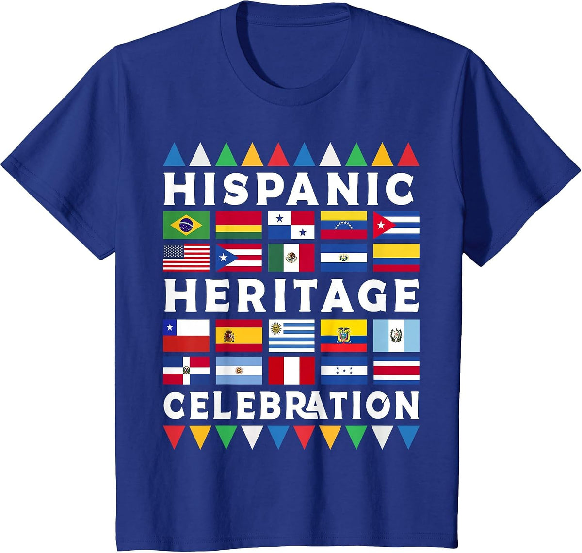 National Hispanic Heritage Month Latina Countries T-Shirt - Royal Blue