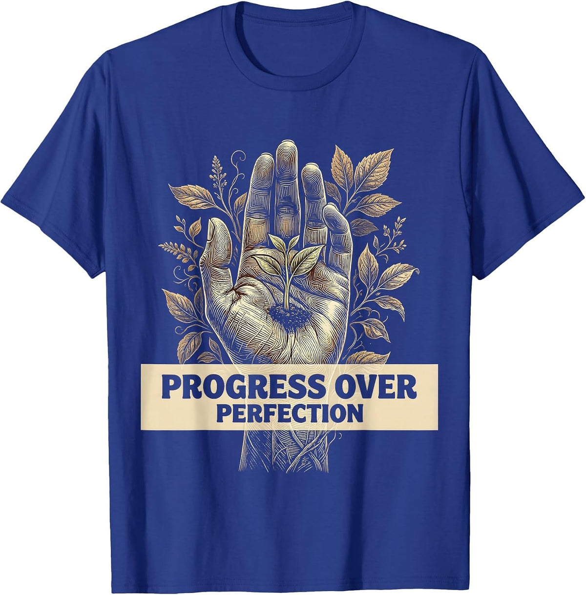 Men's Progress Over Perfection Special Education Teacher T-Shirt - Royal Blue