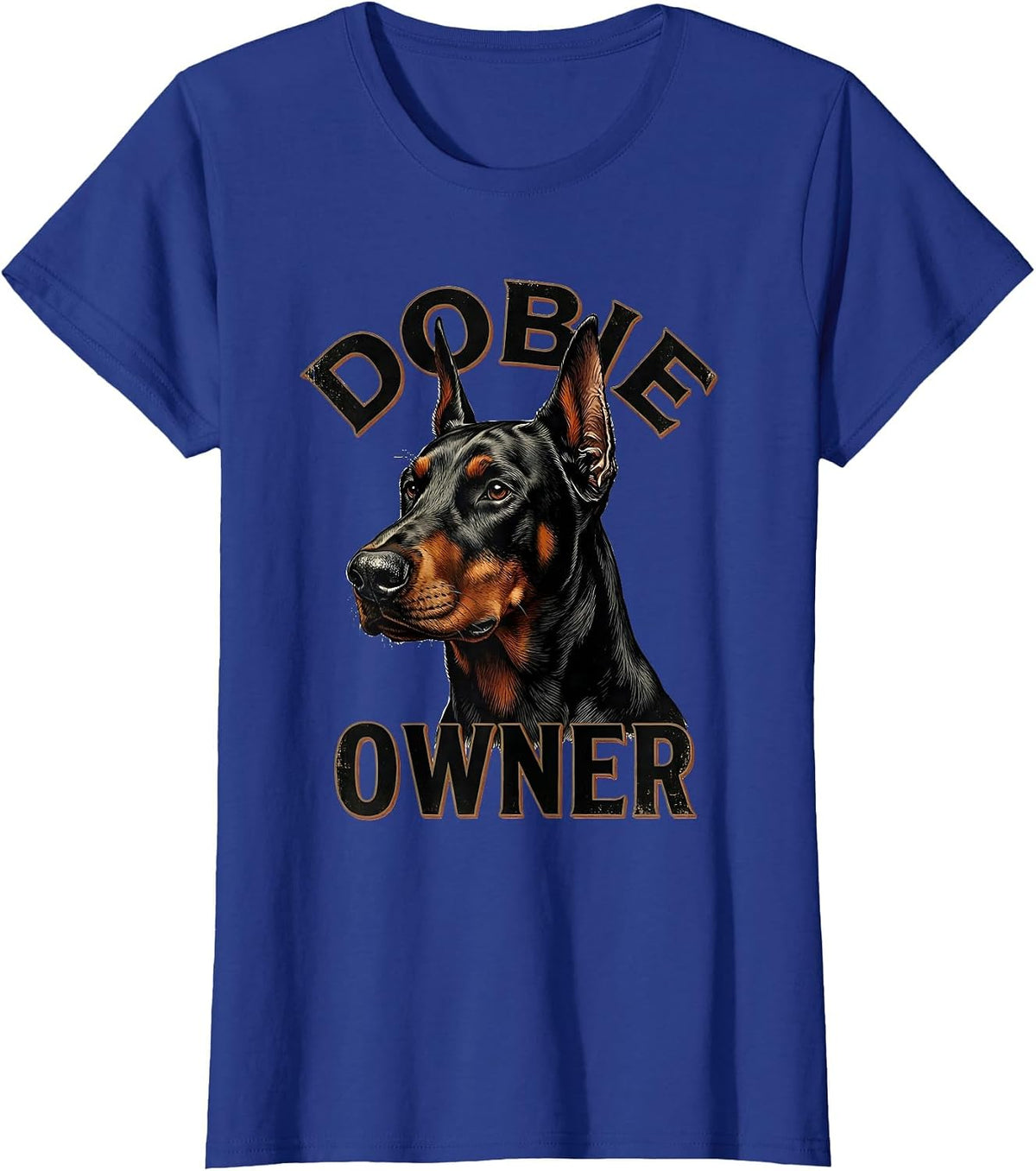 Women's Dobie Owner Vintage Doberman Pinscher Dog Lover Gift T-Shirt - Royal Blue