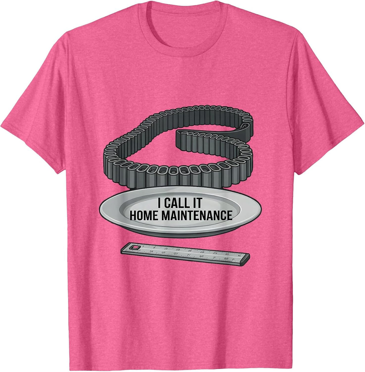 I Call It Home Maintenance Funny Gun Lover Pro 2A Sarcastic T-Shirt - Pink Heather