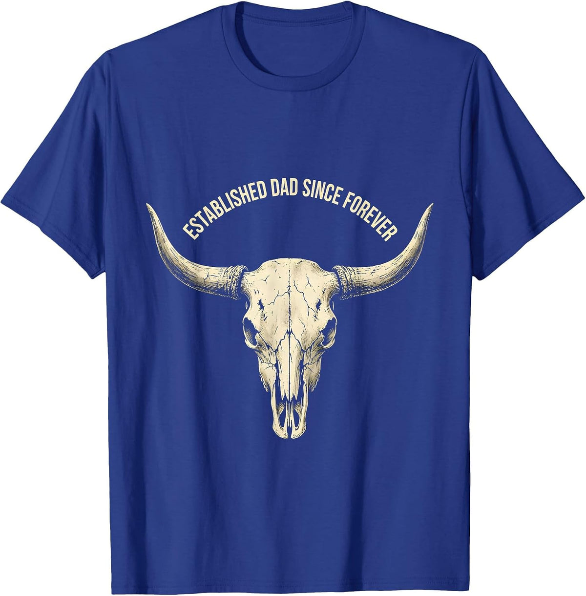 Established Dad Since Forever Funny Father Design T-Shirt - Royal Blue