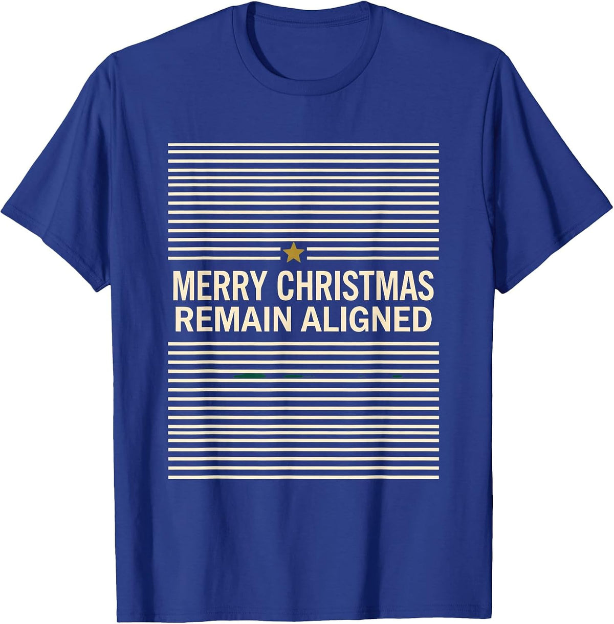 Merry Christmas, Remain Aligned Funny Chiropractor T-Shirt - Royal Blue