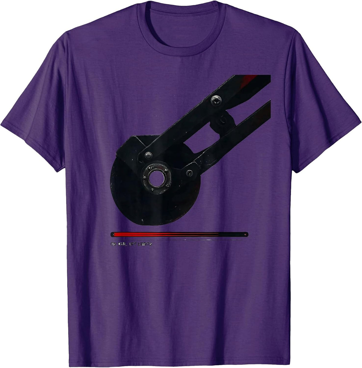 On Cue Off Limits Retro DJ Vinyl Record Turntable Enthusiast T-Shirt - Purple
