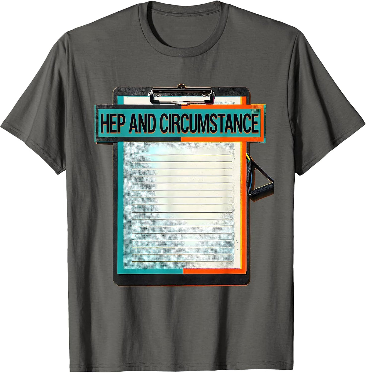HEP And Circumstance Risograph Physical Therapist PT OT T-Shirt - Asphalt Grey