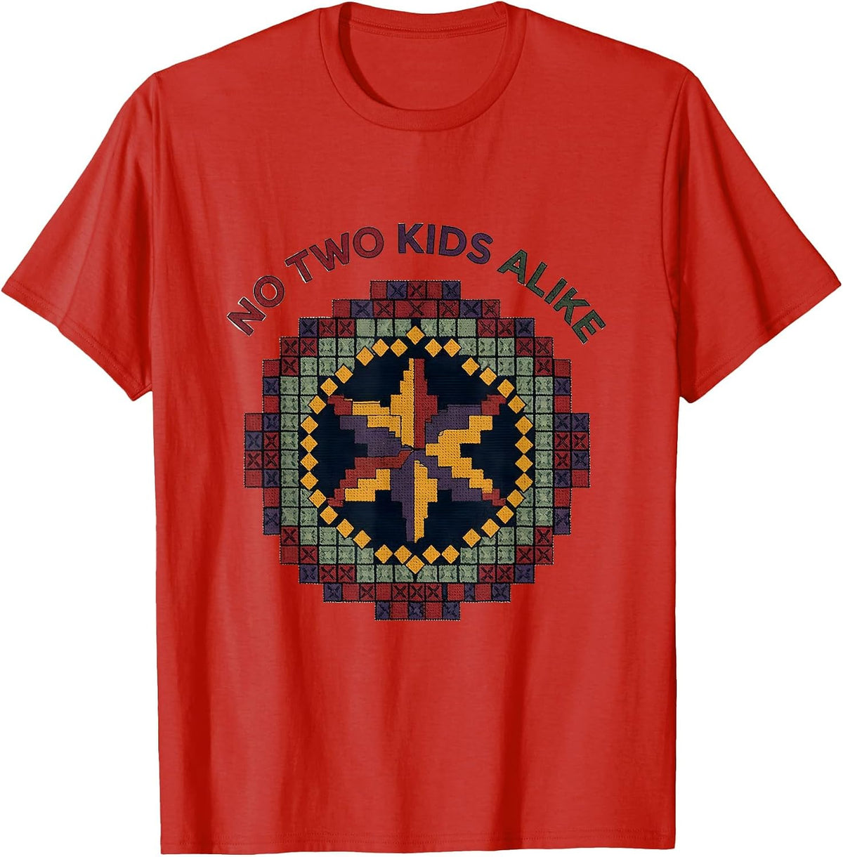 Men's No Two Kids Alike Special Education Teacher Design T-Shirt - Red