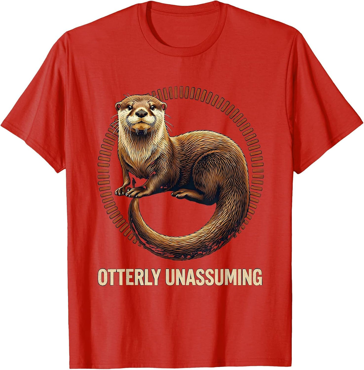 Men's Otterly Unassuming Funny Otter Lover Gifts For Kids Teens T-Shirt - Red