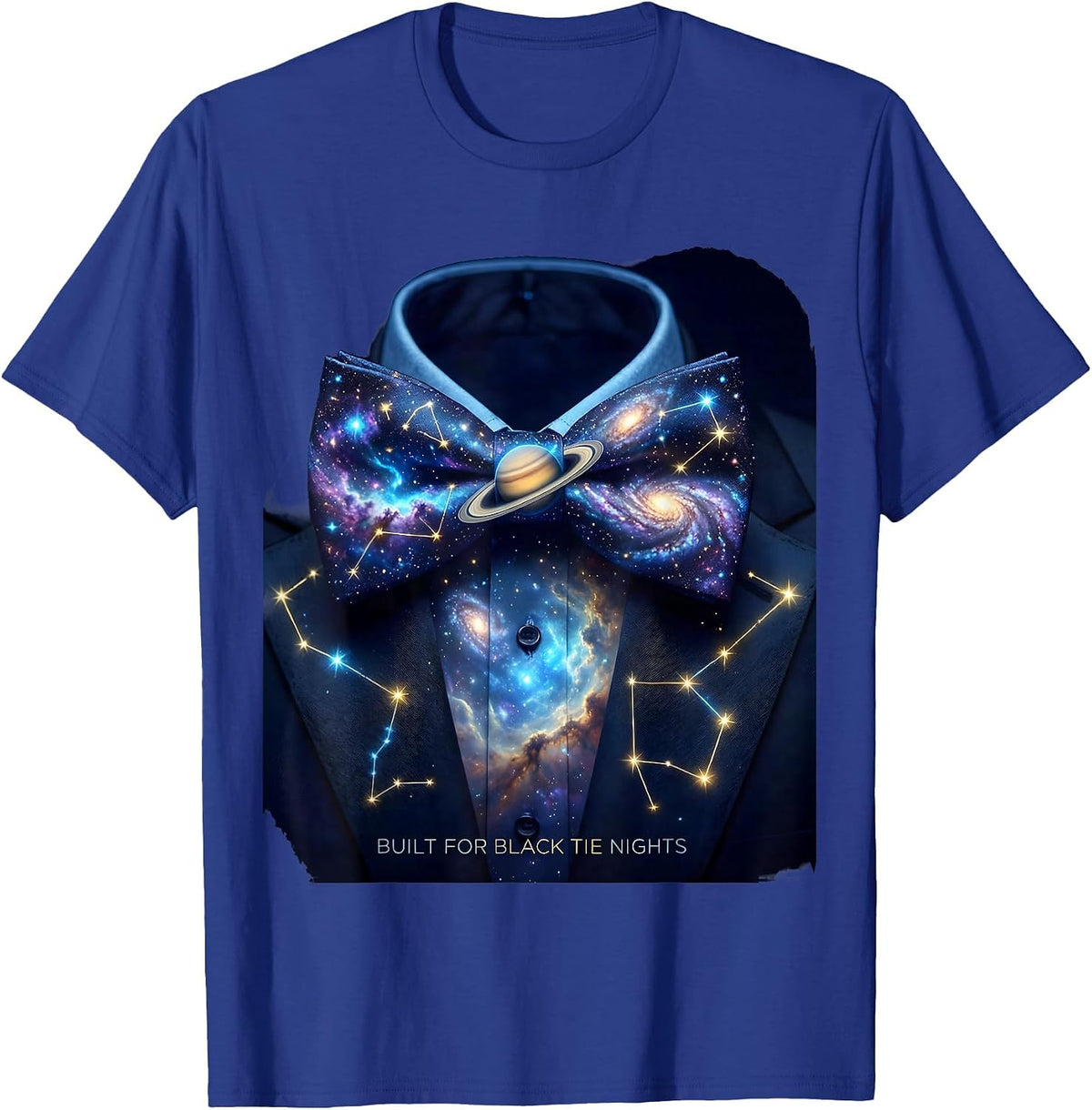Men's Built for Black Tie Nights Tuxedo Graphic T-Shirt - Royal Blue