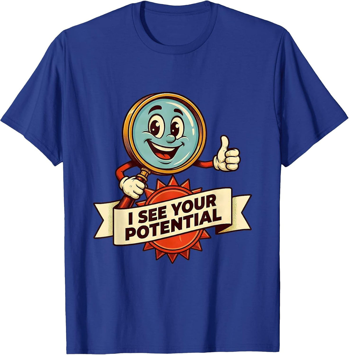 Men's I See Your Potential School Counselor Design T-Shirt - Royal Blue