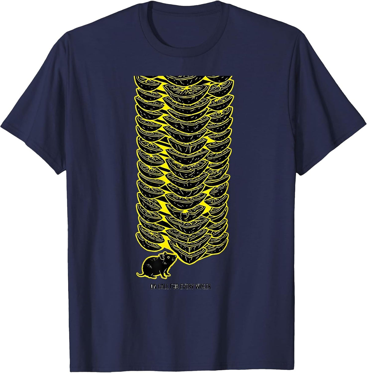 On Call For Every Wheek Funny Guinea Pig Lover Pet Owner T-Shirt - Navy Blue