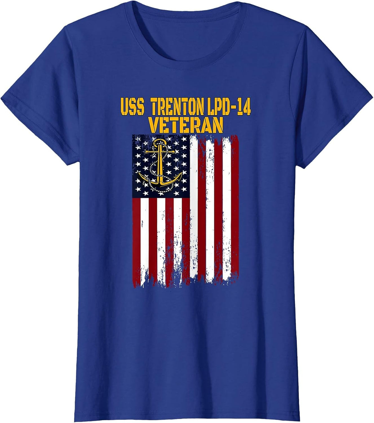 USS Trenton LPD-14 Amphibious Transport Docks Veterans Day T-Shirt - Royal Blue