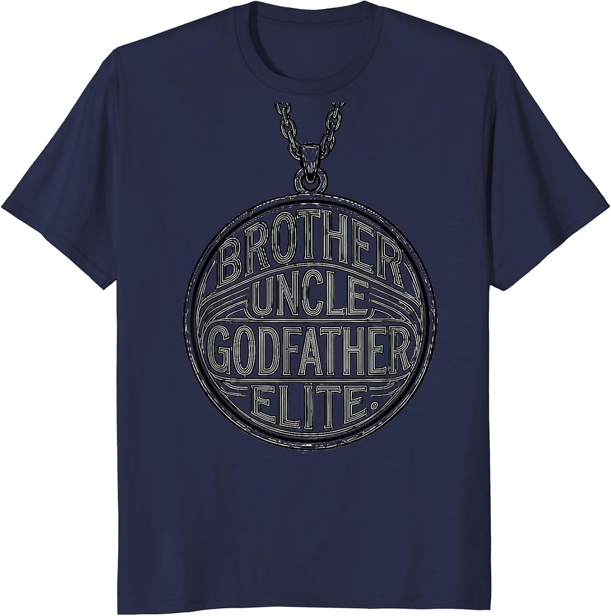 Brother Uncle Godfather Elite Funny Cool Uncles Club Novelty T-Shirt - Navy Blue