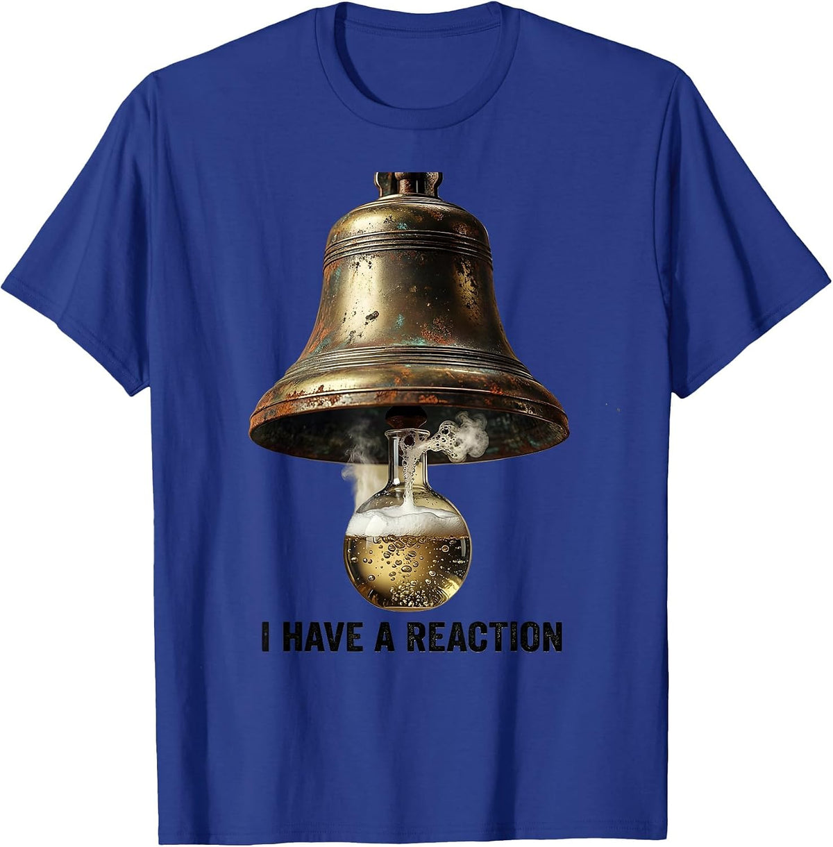 Men's I Have A Reaction Vintage Science Humor Chemistry Nerd Gift T-Shirt - Royal Blue