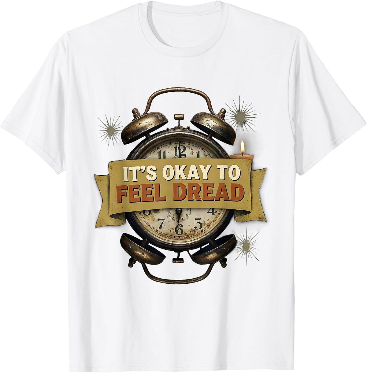 Men's It's Okay To Feel Dread Vintage Mental Health Awareness T-Shirt - White