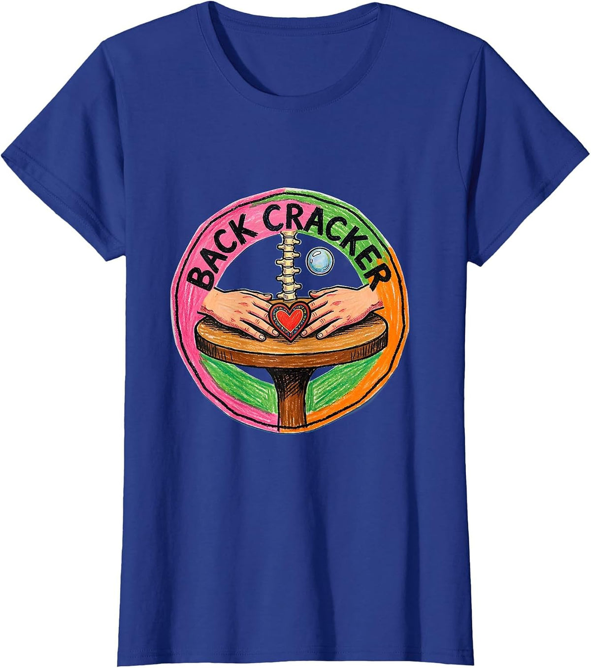 Women's Adjusting Table Chiropractic Humor Chiro Squad T-Shirt - Royal Blue