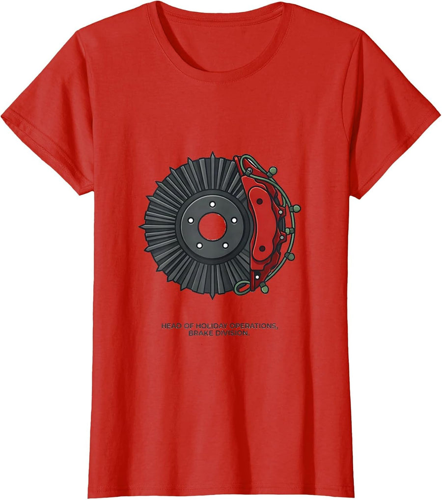 Women's Head Of Holiday Operations Brake Division Funny Car Lover T-Shirt - Red