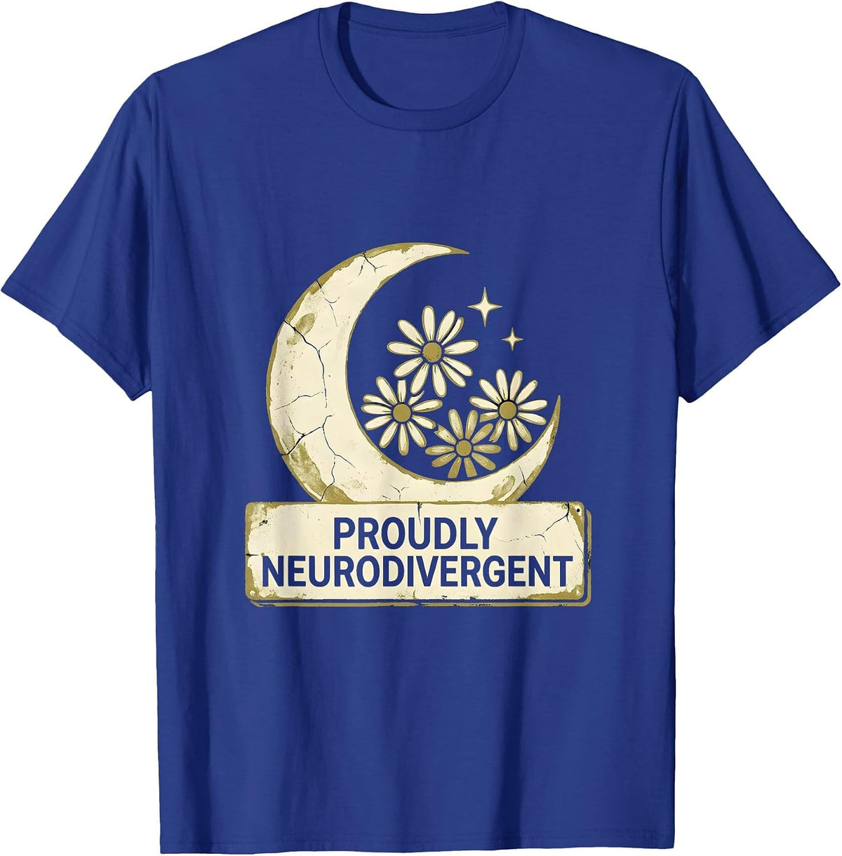 Proudly Neurodivergent Awareness Design T-Shirt - Royal Blue