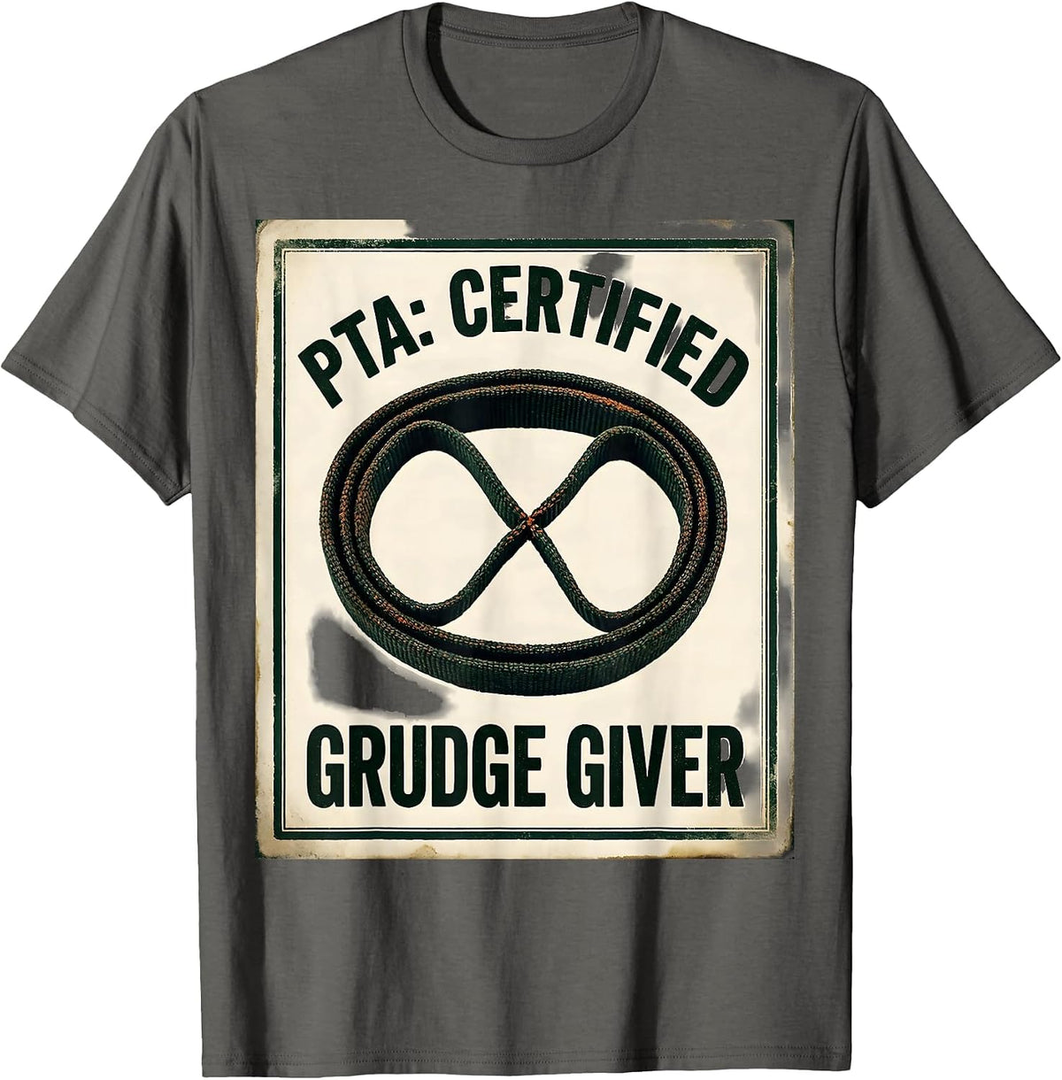 PTA Certified Grudge Giver Vintage Physical Therapist T-Shirt - Asphalt Grey