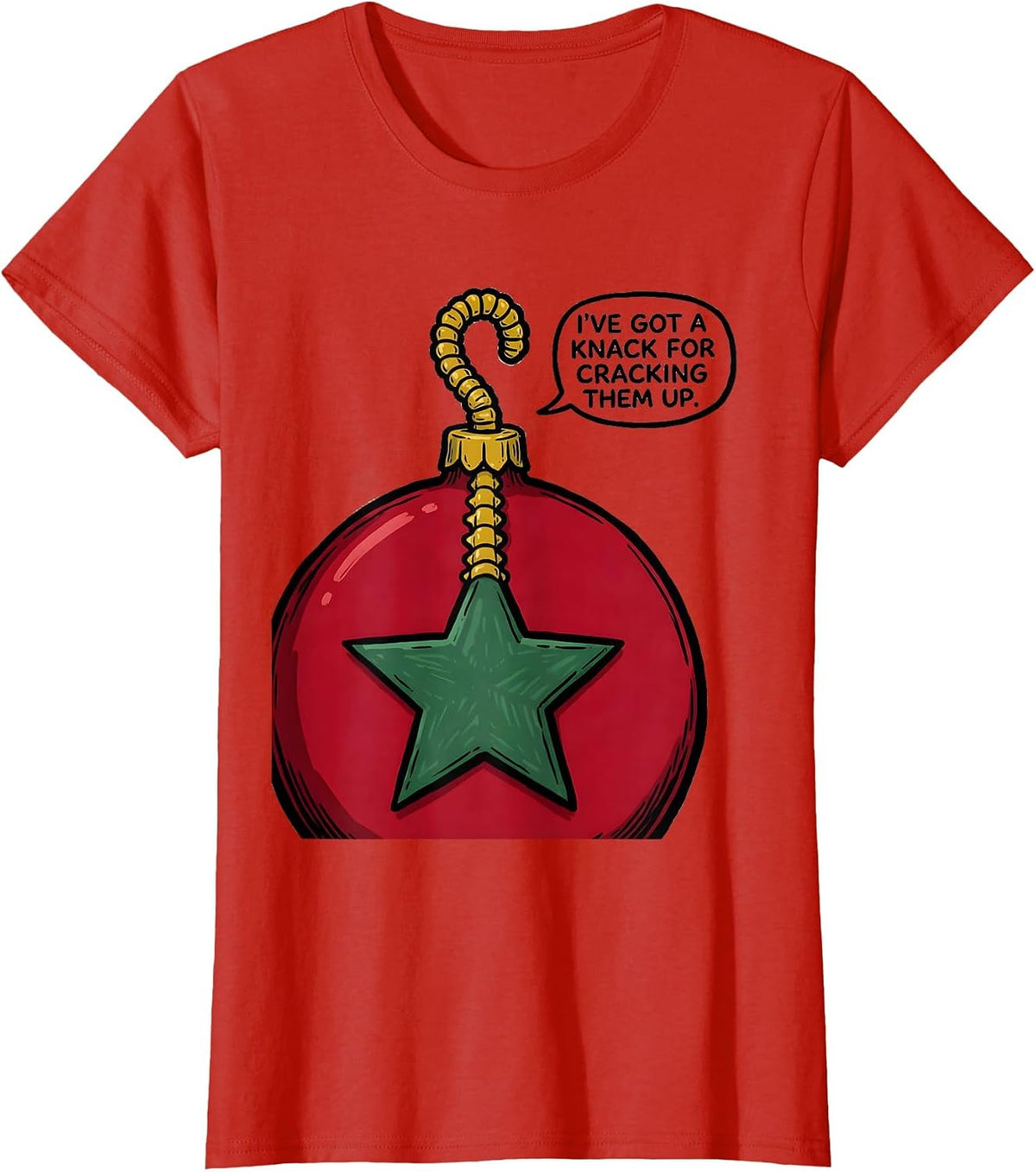 I've Got A Knack For Cracking Them Up Funny Chiropractor T-Shirt - Red