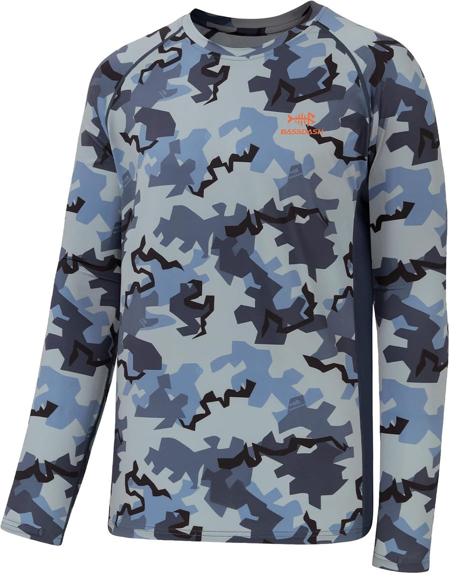 BASSDASH Men's Hunting Camo Performance Long Sleeve Shirt Fishing UPF50+ FS13M - Rock