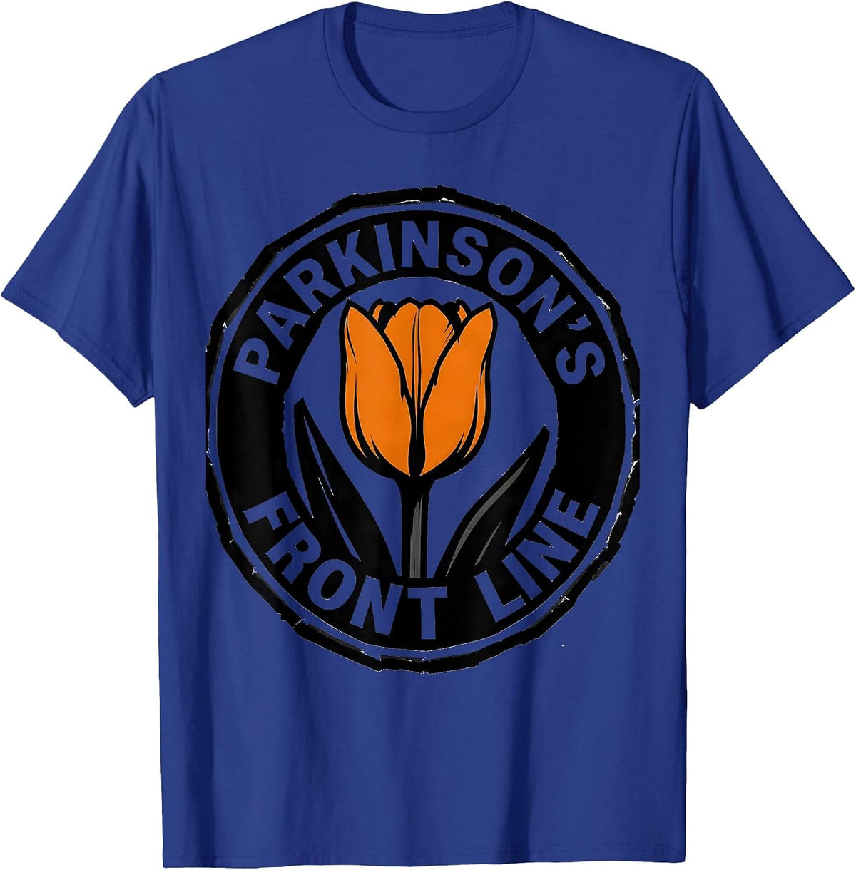 Parkinson's Front Line Defiant Humor Cause Awareness Gift T-Shirt - Royal Blue