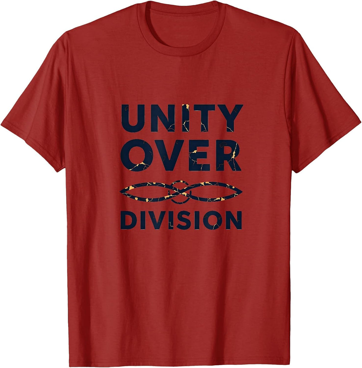 Unity Over Division Inauguration Design T-Shirt - Cranberry Red