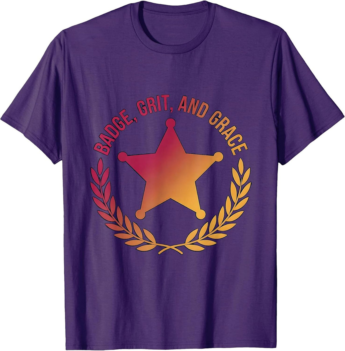 Men's 911 Women Badge Grit and Grace Design T-Shirt - Purple