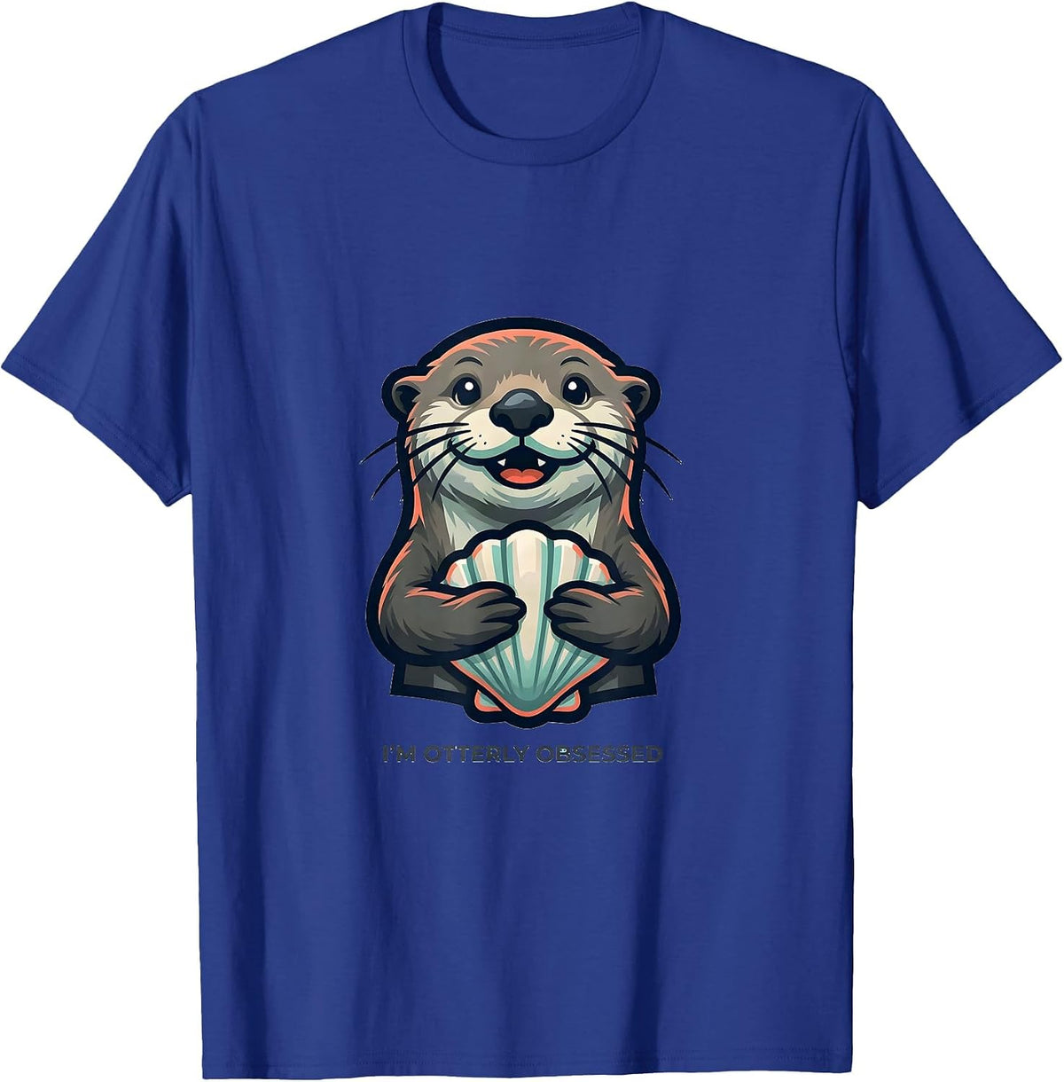 Men's I'm Otterly Obsessed Funny Sea Otter Lover Gift T-Shirt - Royal Blue