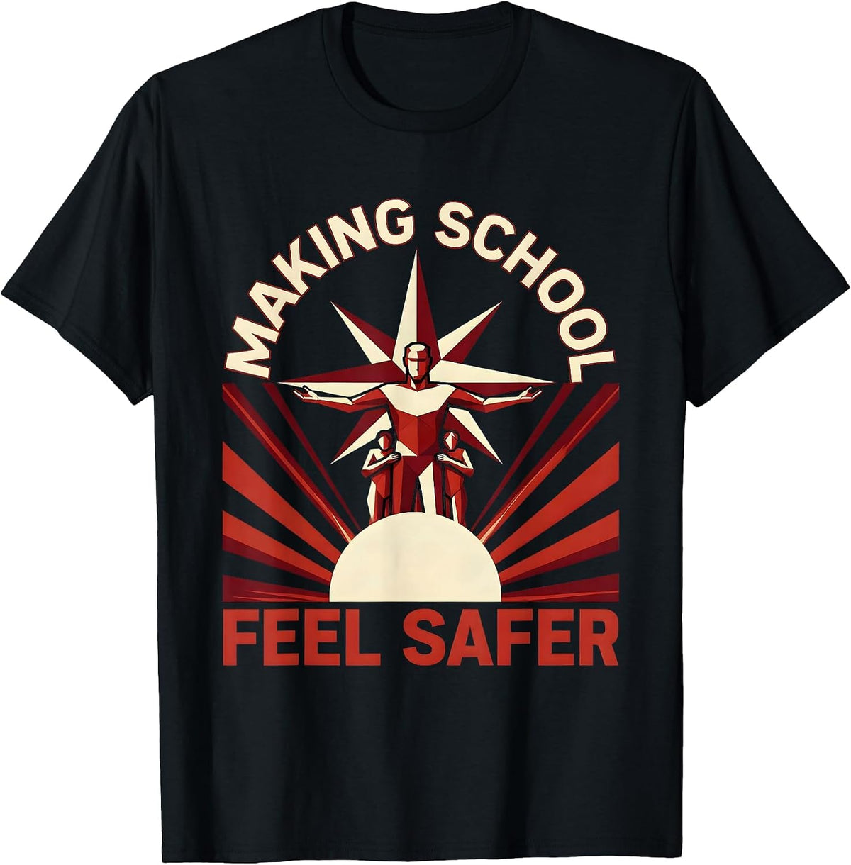 Men's Making School Feel Safer School Counselor Design T-Shirt - Black