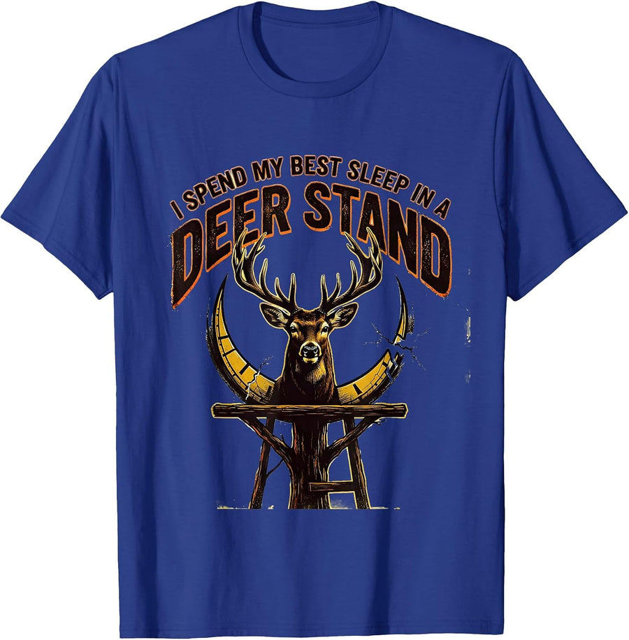 I Spend My Best Sleep In A Deer Stand Funny Hunting Dad Gift T-Shirt - Royal Blue