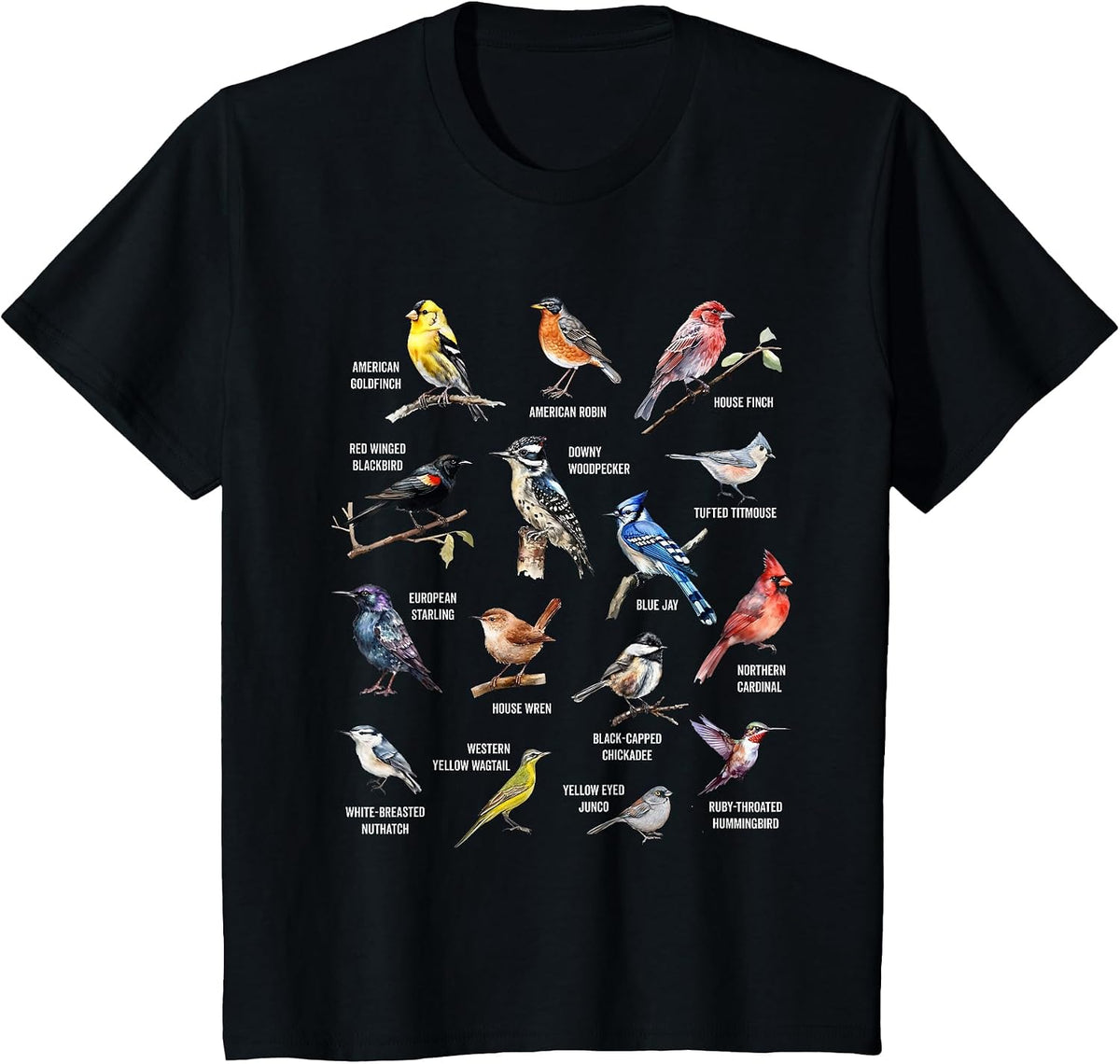 Bird Watcher Bird Lover Birder Birding Nerd T-Shirt - Black
