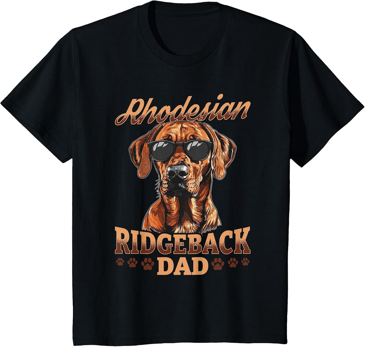 Rhodesian Ridgeback Dog Breed Rhodesian Ridgeback Dad T-Shirt - Black