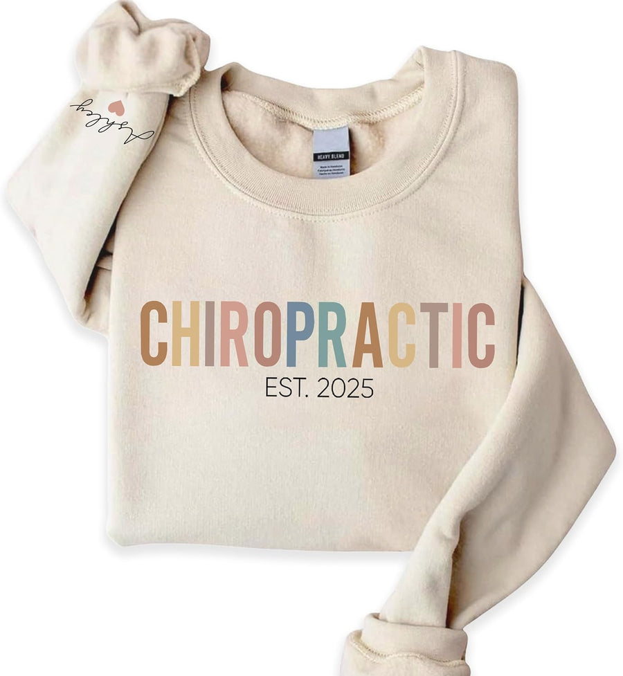 Personalized Chiropractic Sweatshirt, Custom Chiropractor Shirt, Spinal Care Gift, Gift for Chiropractic Doctor -