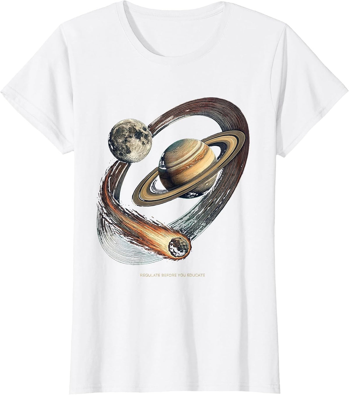Women's Regulate Before You Educate Neurodiverse Universe Special T-Shirt - White
