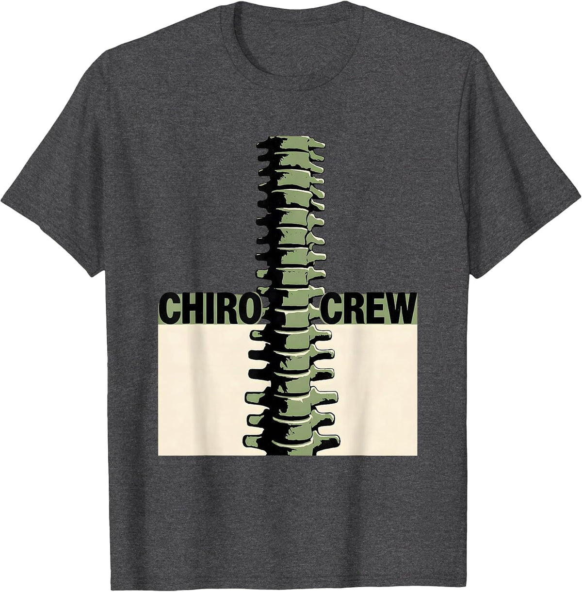 Chiro Crew Funny Chiropractor Chiropractic Student Office T-Shirt - Dark Heather Grey