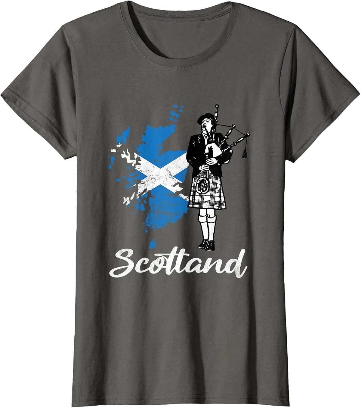 Scotland Bagpipe Scottish Bagpipe T-Shirt - Asphalt Grey