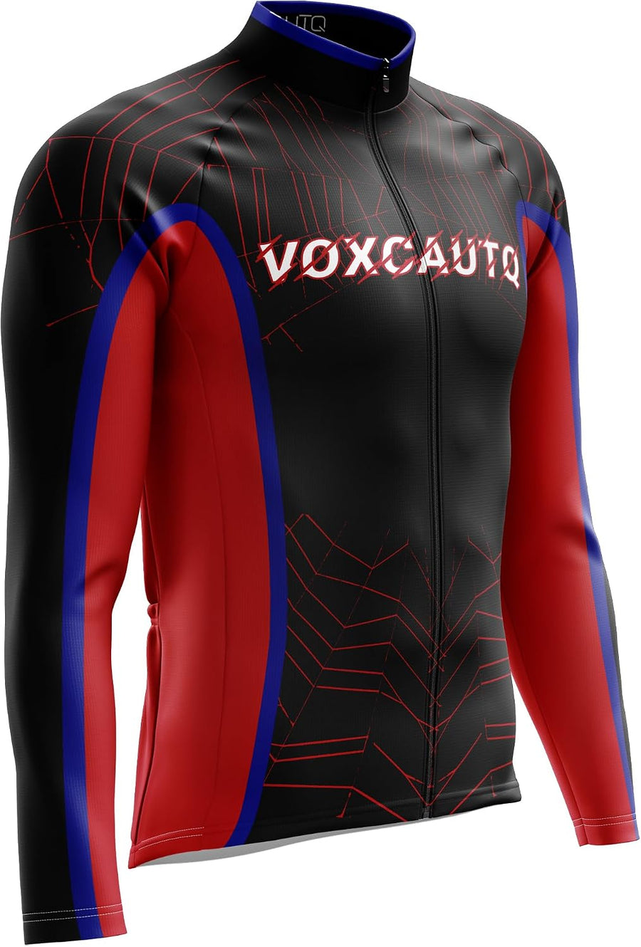 Men's Cycling Bike Jersey Long Sleeve with 3 Rear Pockets- Moisture Wicking, Breathable, Quick Dry Biking Shirt - Typ-3
