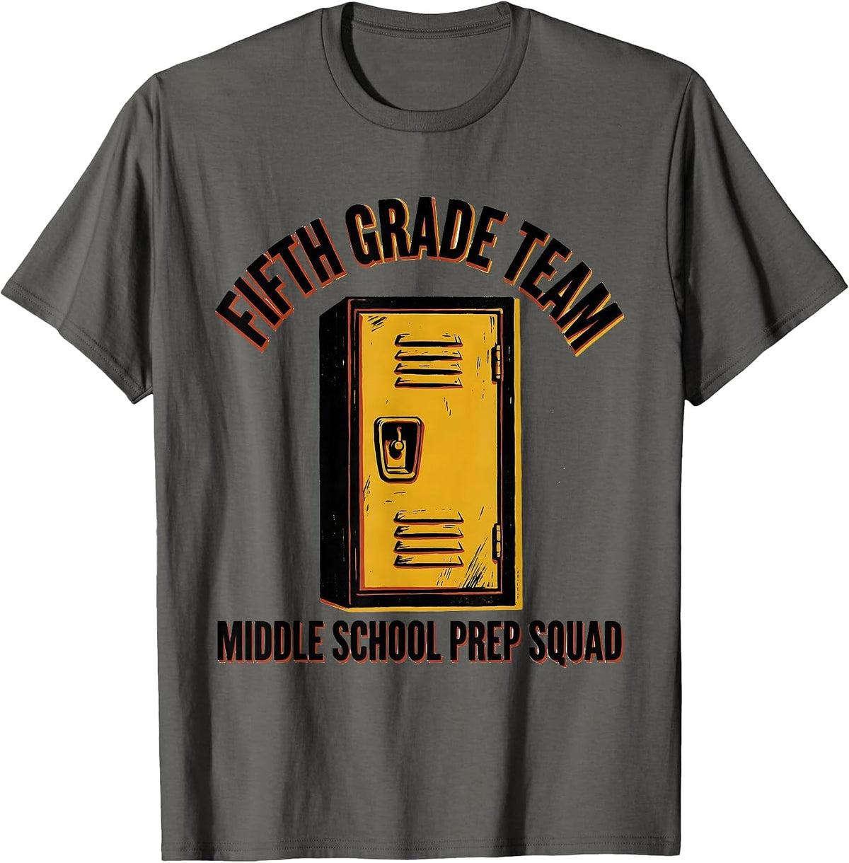 Men's Fifth Grade Team Middle School Prep Squad Teacher T-Shirt - Asphalt Grey